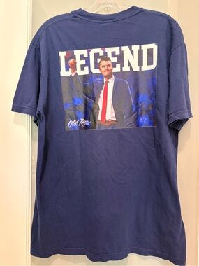 Mens Old Row Charlie Kirk Legend T-Shirt NAVY BLUE Size Large